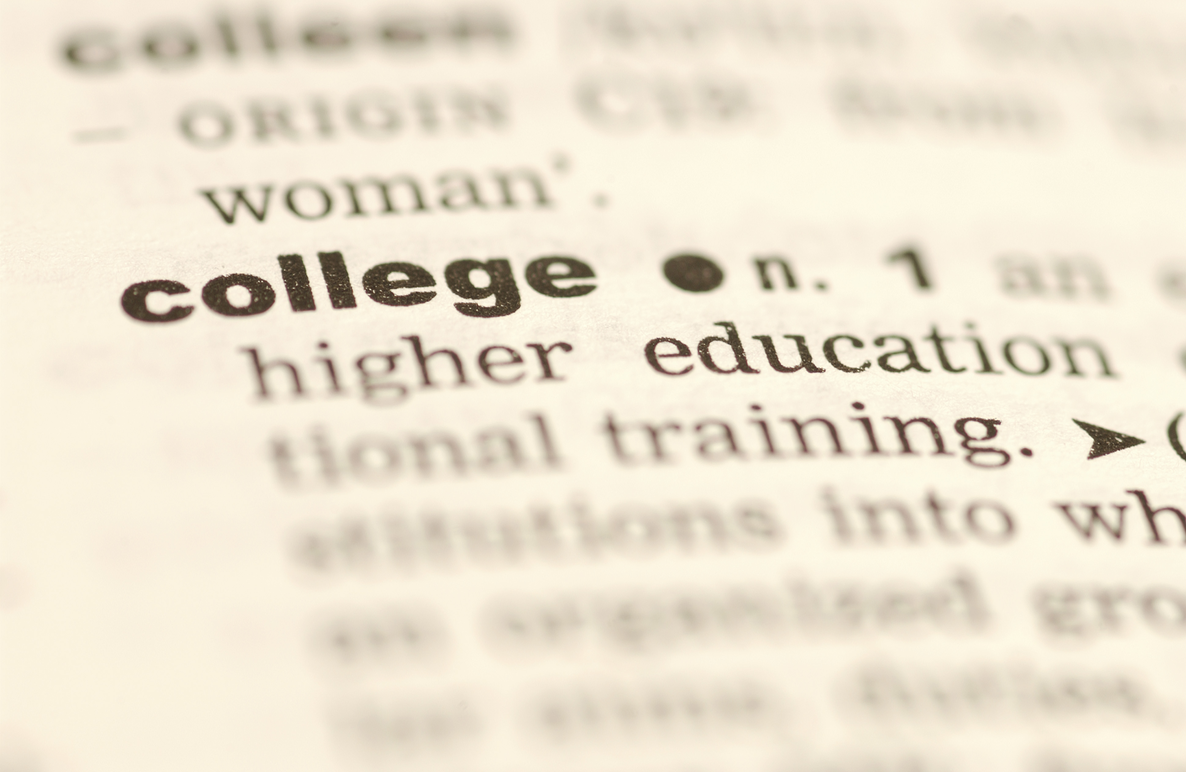 Dictionary Definition Of College